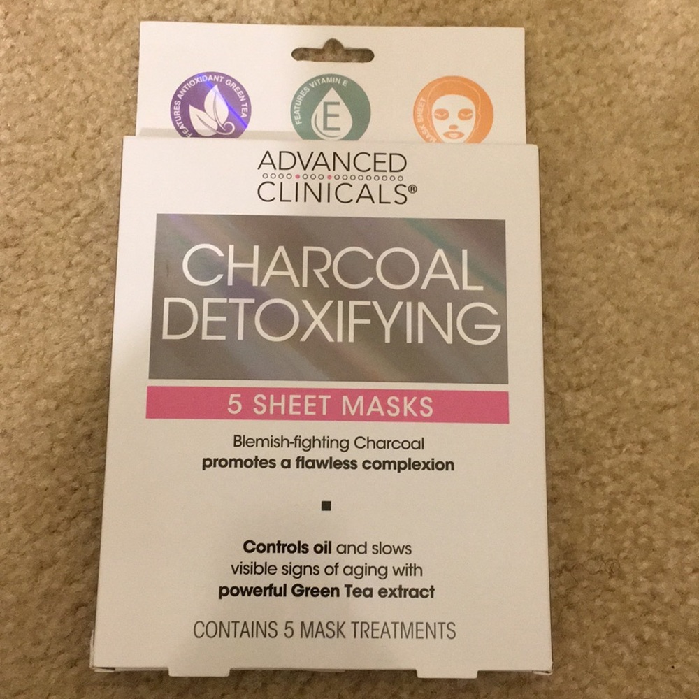 Charcoal infused face masks 5 pack